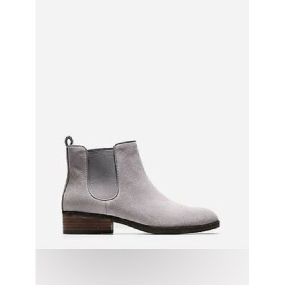 Cole Haan Landsman Chelsea Style Gray Suede Ankle Booties Women's Size 10